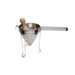 Fox Run Chinois Strainer Set Stainless Steel Wooden Pestle Chrome Stand 3-PIECE. Fixed Price $66.69.