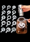 16 Pcs Coffee Pull Flower Mold Set,simple Geometric Design Stencil For.... Fixed Price $5.50.