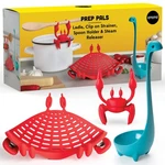 Ototo Prep Pals Bundle Of Red The Crab, Nessie, Crabby - Cute Kitchen Accessorie. Fixed Price $42.08.