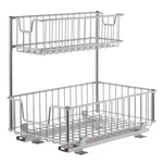Trinity Kitchen Sliding Undersink Organizer Chrome Steel 2-TIER 50LB Capacity. Fixed Price $57.49.