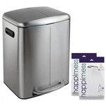 Happimess HPM1005A Marco Rectangular 10.6-GALLON Double Bucket Trash Can With.... Fixed Price $143.29.