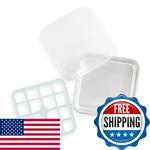 Nordic Ware Brownie Buddy Kit, 9-INCH Square Pan With Plastic Slicer And Lid. Fixed Price $46.09.