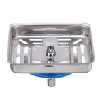 Square Stainless Steel Sink Strainer With Post Stopper Kitchen. Fixed Price $18.33.