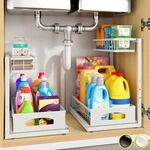 Fabutier Under Sink Organizer, 2 Cabinet For Pack, White. Fixed Price $59.23.