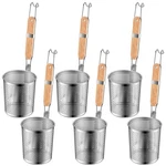 Light Wood Color Stainless Steel Pasta Basket With Handle 4.7 Inch. Fixed Price $60.15.