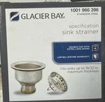 Glacier Bay Specification Sink Strainer Stainless Steel 7044-104SS. Fixed Price $11.00.