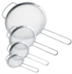 4 Pc Stainless Steel Mesh Strainer Set Round Kitchen Sifters Wide Ears. Fixed Price $21.99.