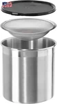 Oggi Stainless Steel Jumbo Grease Container With Removable Strainer And Snug Lid. Fixed Price $35.94.