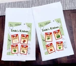 Kitchen Towels Custom Name Spices Dish Ink 100% Cotton 28X28 Set Of. Fixed Price $14.88.