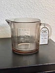 Cwc Cook With Color Brown Ribbed Glass Measuring 16OZ 2 Cups New. Fixed Price $21.00.