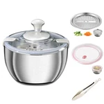 Large Stainless Steel Salad Spinner 5.29QT Dry Bowl With Storage Lid For. Fixed Price $61.95.
