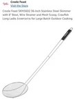 Creole Feast 36IN Stainless Steel Skimmer SKM3606. Fixed Price $18.00.