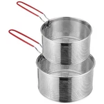 2 Pack Pasta Strainer Removable Handle Stainless Steel Noodle Basket Pc. Fixed Price $20.31.