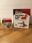 Roma Weston Food Strainer Model 07-0801 Plus Accessory Kit 07-0858. Fixed Price $120.00.