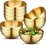 Nuogo 10 Pcs Gold Stainless Steel Mixing Bowls 7.9IN Serving Esthetician. Fixed Price $54.95.