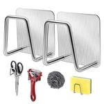 Soogree Sponge Holder For Kitchen Sink, Adhesive Stainless Steel Silvery. Fixed Price $15.33.