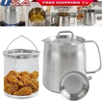 Stainless Steel Oil Filter Pot 2L Kitchen Strainer W/ Spout Handle New. Fixed Price $36.46.