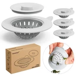 Pack Silicone Kitchen Sink Drain Catcher With Lid, 4.4" Top / 3" Mesh Basket,. Fixed Price $17.50.