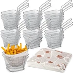 Potchen 220 Pcs Mini Square Fry Basket Stainless Steel French Holder.... Fixed Price $57.11.
