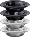 Kitchen Sink Drain Strainer, 4 Pack Stainless Steel And Black Mesh. Fixed Price $11.99.