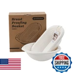 Pulp Round Sourdough Banneton Basket Set 2 W/linen For Artisan Bread Proofing. Fixed Price $48.75.