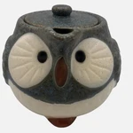 Kotobuki Japanese Ceramic Lucky Fukuro Owl Textured Pottery Teapot Mesh Strainer. Fixed Price $19.67.