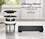 New American Standard Tub Overflow Cover & Drain Kit Matte Black 1680100.243. Fixed Price $143.99.