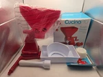 Cucinapro Tomato Strainer- Easily Juices No Peeling Deseeding New Open Box. Fixed Price $15.99.
