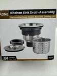 Kone 3-1/2 Inch Gold Sink Drain, Durable Stainless Steel Brass Kitchen D.... Fixed Price $24.99.