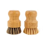 Auear, Natural Bamboo Dish Scrub Brush Cleaning Pot 2-PACK, Deep & Light. Fixed Price $15.80.