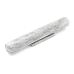 Fox Run French-style Rolling Pin White Marble 11"L Dowel Design Stand Cradle. Fixed Price $39.09.