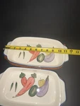 Vtg Hampton Direct Baking Dishes & Wicker Baskets 3 Sizes Nested Casserole Set. Fixed Price $28.99.