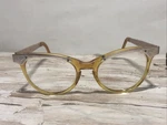 Vintage Imperial Cat Eye Glasses Transparent Amber W Pink Etched Design + Case. Fixed Price $75.00.