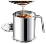 Grease Container Stainless Steel Bacon Saver With Fine Mesh Strainer. Fixed Price $22.99.