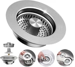 3-IN-1 Kitchen Sink Drain Strainer Pop Up Stopper, Stainless Steel Sin.... Fixed Price $17.28.