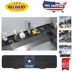 Luxury 24" Black Silicone Kitchen Faucet Splash Guard Multi-functional Mat. Fixed Price $28.69.