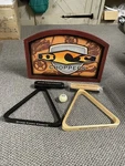 Orange County Choppers Occ Pool Set With Triangles Brushes,que Ball And Wall Art. Fixed Price $27.99.