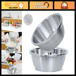 5QT Large Capacity Stainless Steel Colander & Mixing Bowl Set - Ideal For Washin. Fixed Price $63.99.