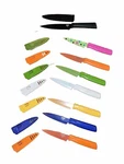 Large Set Of Kuhn Rikon Knives With Safety Guards (7) 8 Paring & (1) 9 Knife. Fixed Price $68.00.