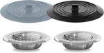 Sink Strainer Stopper 4 Pack, Universal Silicone Kitchen Drain Cov. Fixed Price $13.22.