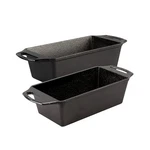 Lodge Cast Iron Loaf Pan - Set Of 2 Seasoned, Even Heating. Fixed Price $91.94.