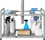 Simple Houseware Under Sink 2 Tier Expandable Heavy Duty Metal Shelf Silver. Fixed Price $41.60.