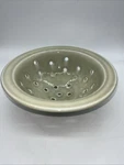 Studio Art Pottery Colander Berry Strainer 7 Celadon Green Signed. Fixed Price $12.50.
