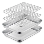P&p Chef 10.4" Toaster Oven Pan Rack Set, Stainless Steel Baking Tray. Fixed Price $46.19.