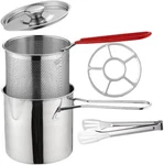 Doitool 1SET Mini Frying Pot Kit With Basket And Lid 28X12CM, Shown. Fixed Price $44.33.