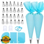 Fatuxz Cake Decorating Kit Piping Bags Tips 24 Icing Couplers Scrapers. Fixed Price $20.00.
