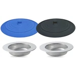 Seatery 4PCS Kitchen Sink Strainer Stopper Kit, Universal Silicone Drain Pl. Fixed Price $24.38.