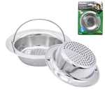 2 Pack Upgrade Kitchen Sink Strainer With Handle Premium Stainless Steel. Fixed Price $13.08.