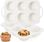 Funbaky Jumbo Silicone Muffin With Metal Frame, 3.5 Inch Large Pans 6. Fixed Price $34.99.