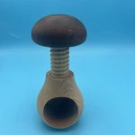 Wooden Nutcracker Mushroom Toadstool Screw Mechanism. Fixed Price $11.29.